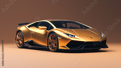 orange sports car Zeekr 001 modern Electric car Classic car on the road. 3d render image with clipping path
 
 photo