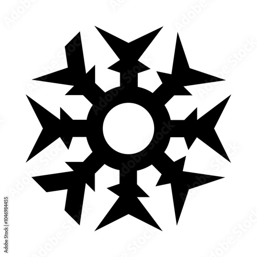 Sharp Snowflake Line Icon