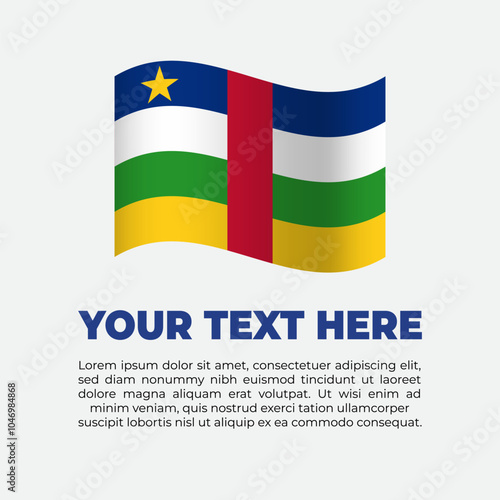 Central African Republic Flag Banner Background Template