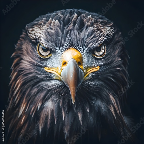 Majestic Eagle s Piercing Gaze Symbolizing Power and Precision in Wildlife Portrait photo