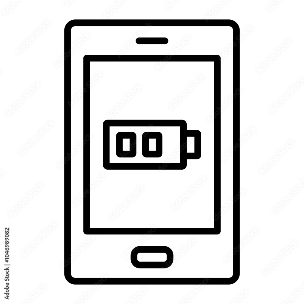 Battery Indicator Vector Line Icon Design Battery Indicator Vector Line Icon Design