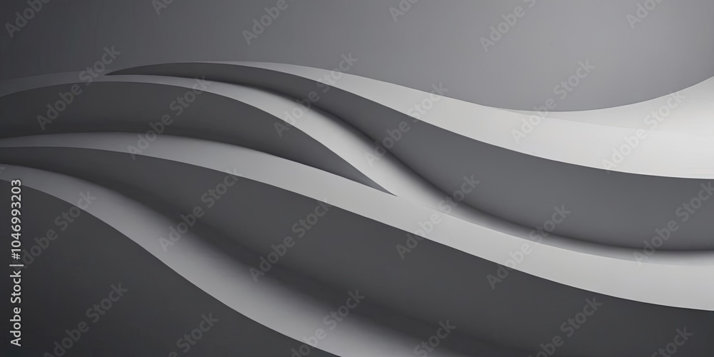 A long, curvy line of gray and white A long, curvy line of gray and white