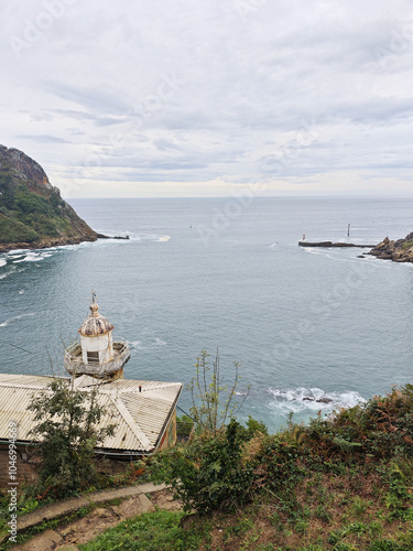 The lighthouse de Senokozulua, Pasaia village, the Basque Country, Spain photo