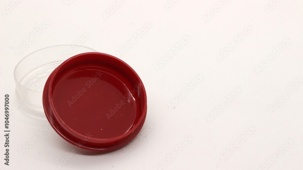 Isolated badge or pin storage container Isolated badge or pin storage container
