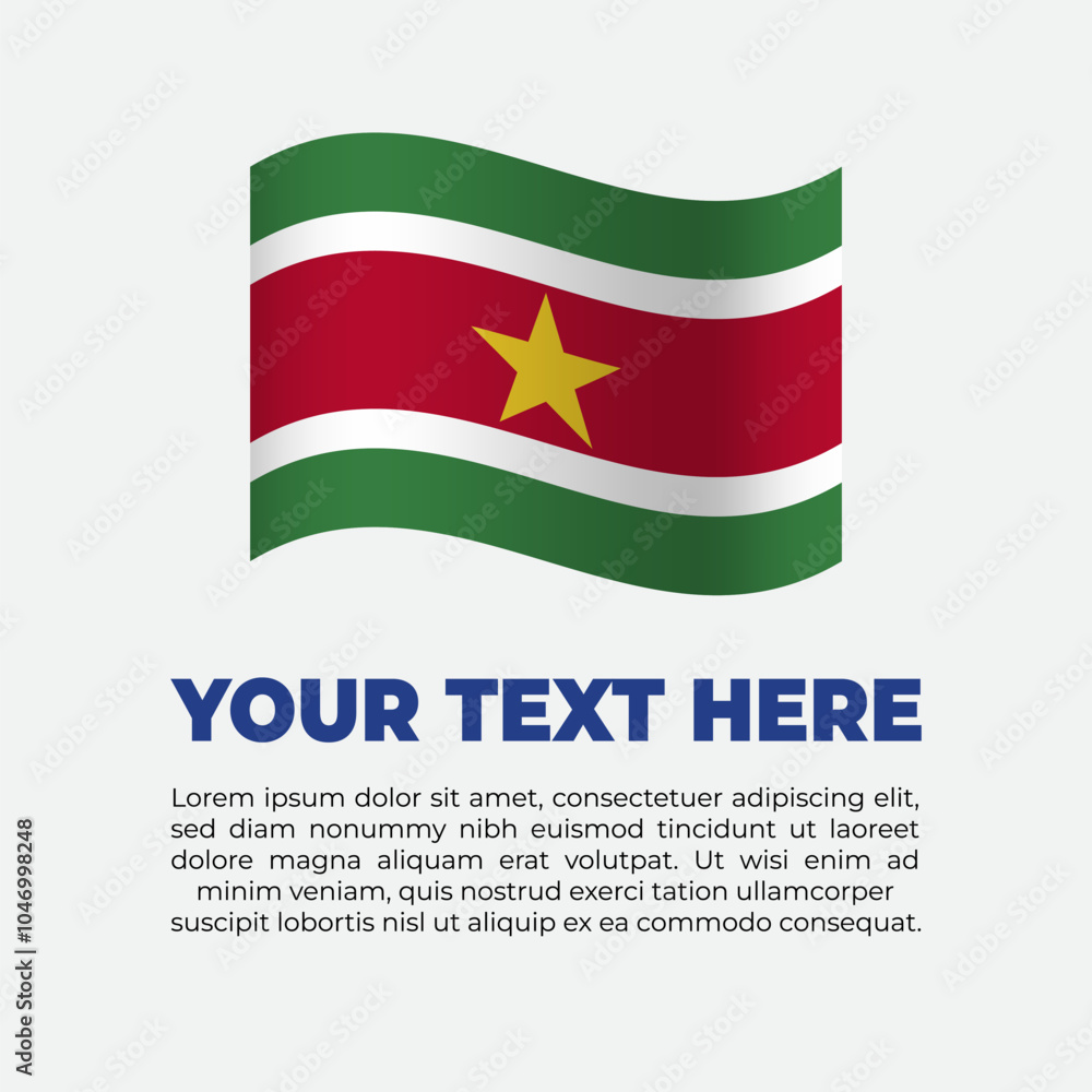 Fototapeta premium Suriname Flag Banner Background Template