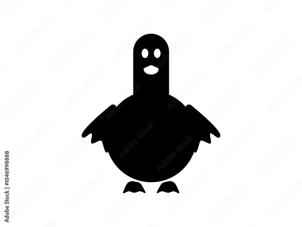 Obraz premium duck icon vector illustration isolated on white