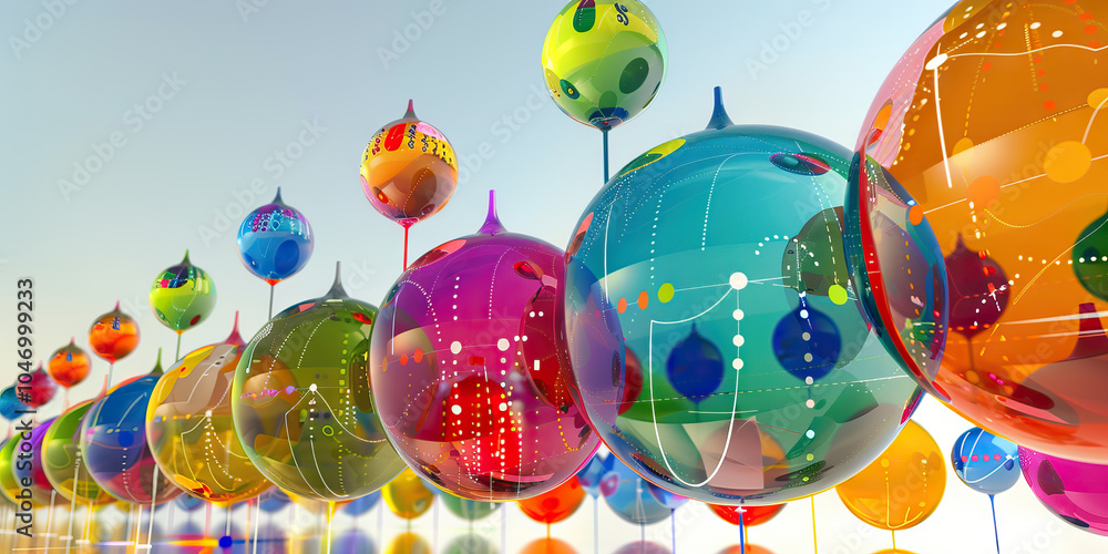 custom made wallpaper toronto digitalA series of bubble charts, each colored differently to represent a different European country, comparing their GDP growth rates.