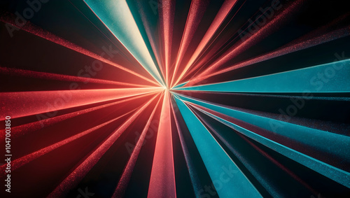 Wallpaper Mural Vibrant abstract composition featuring beams of red and blue light radiating from central point, creating dynamic and energetic visual effect Torontodigital.ca