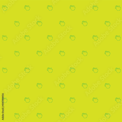 Creative composition made with fruits on green background. Summer fruit pattern.
