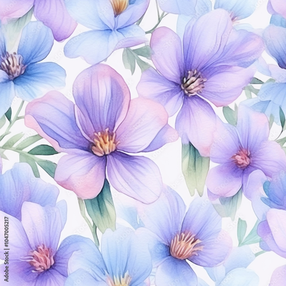 Seamless background with flowers Delicate vine flowers in soft pastel colors, flowing naturally on a bright white background, seamless fabric pattern
Seamless background with flowers Delicate vine flowers in soft pastel colors, flowing naturally on a bright white background, seamless fabric pattern