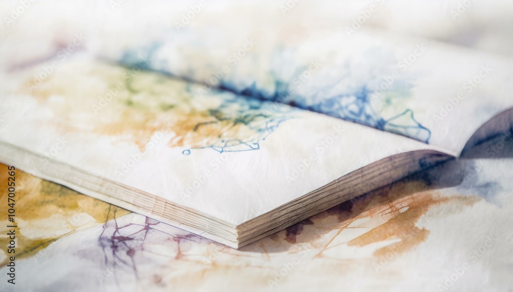 Abstract open book in watercolour minimal impressionism Abstract open book in watercolour minimal impressionism