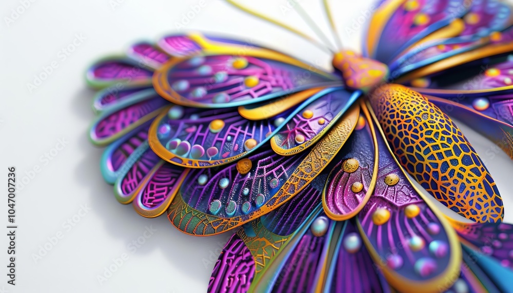 Fototapeta premium Closeup noblur 3D Model Abstract Art of Psychedelic visual of swirling colors and patterns on a canvas texture