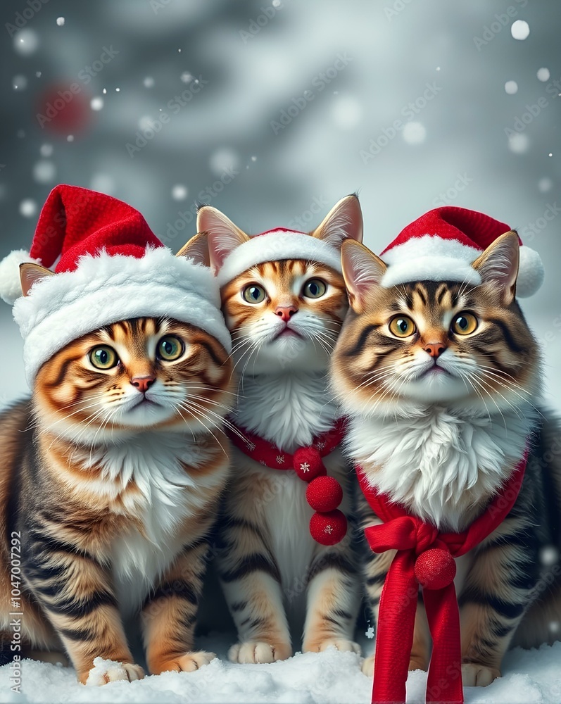 Cats on Christmas day Cats on Christmas day