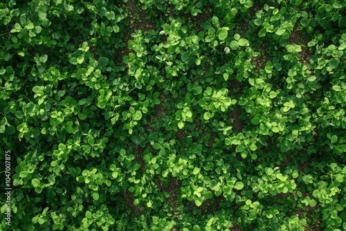 Cover Crop: Soybeans Planted in Cereal Rye, Aerial View of Bean Field