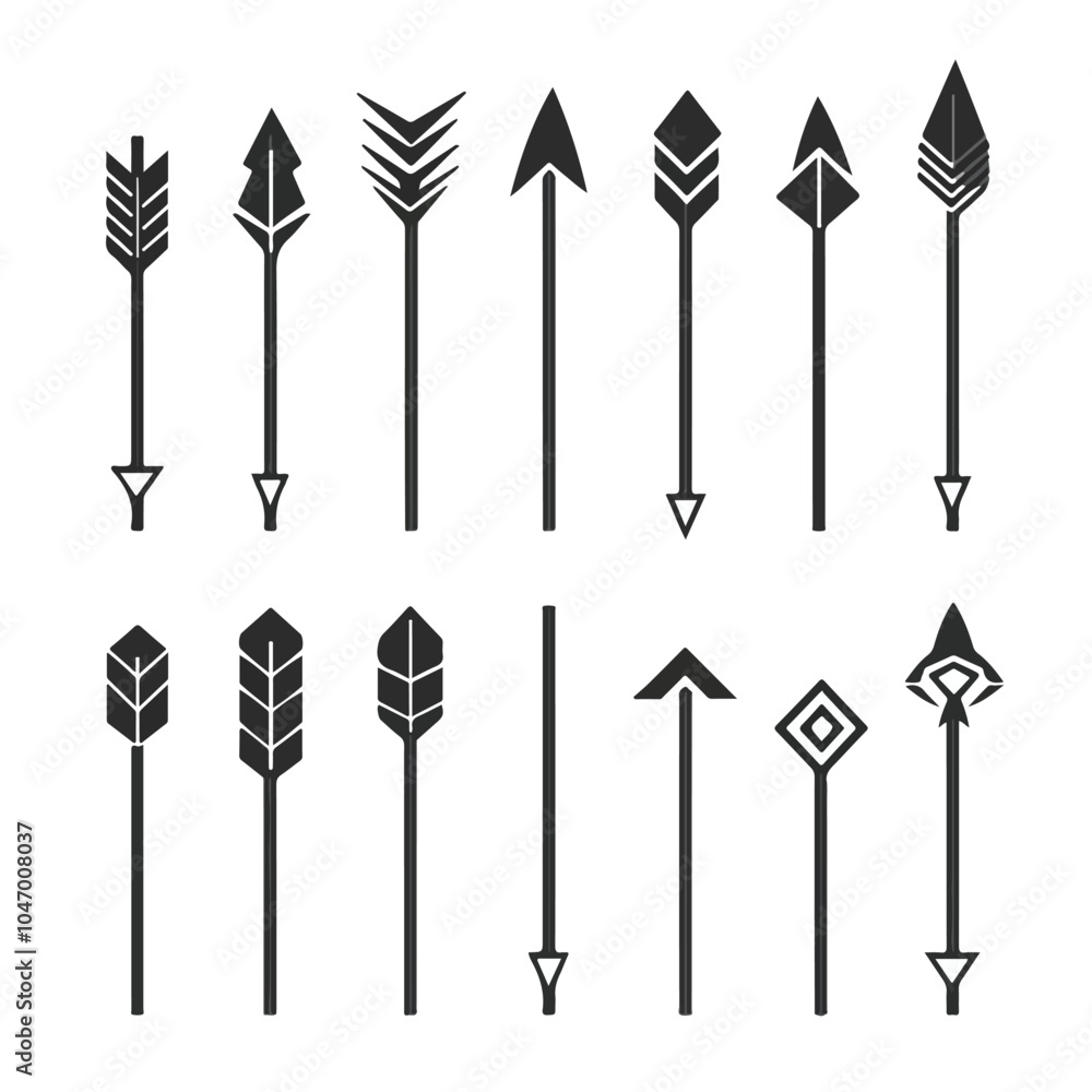 Diverse Arrows Direction Pointers Set Vector Illustration Diverse Arrows Direction Pointers Set Vector Illustration