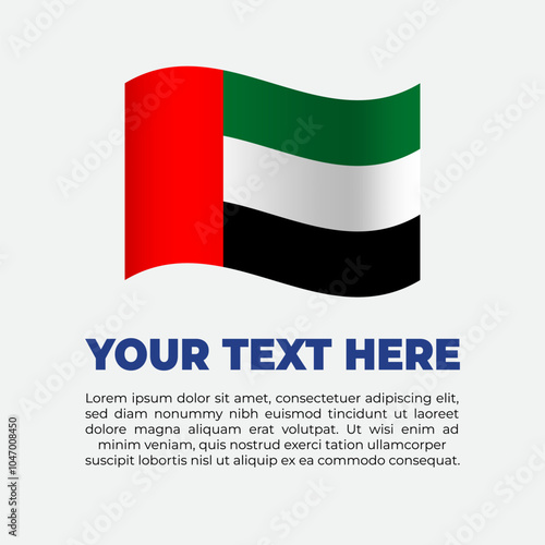 United Arab Emirates Flag Banner Background Template