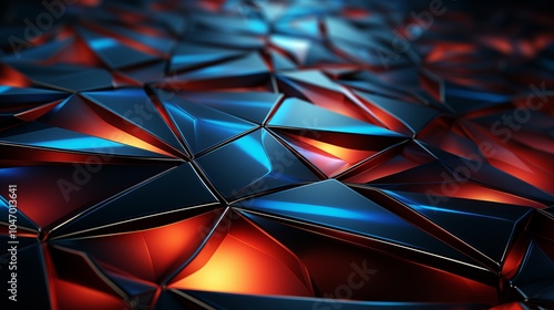 Wallpaper Mural Tech-inspired geometric pattern with bright colors, creating a dynamic modern design. Torontodigital.ca