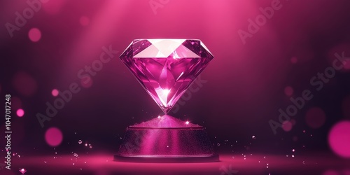 Diamond Award. Bold and Bright Pink Text Style for Luxury Awards on Dark Background