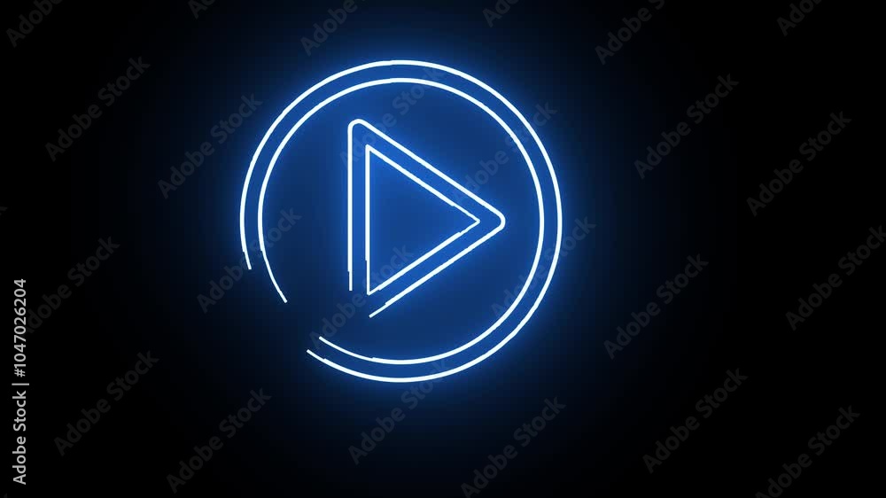 icons e-commerce animation with neon effects on a black background icons e-commerce animation with neon effects on a black background