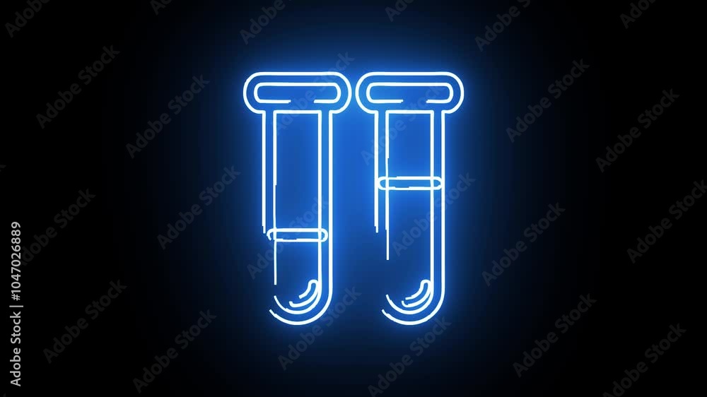 icons e-commerce animation with neon effects on a black background icons e-commerce animation with neon effects on a black background