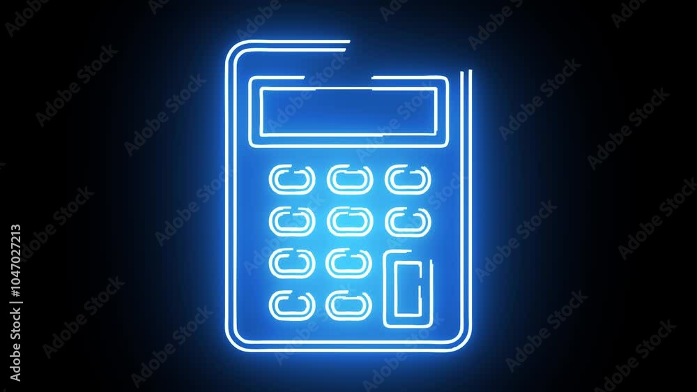 icons e-commerce animation with neon effects on a black background icons e-commerce animation with neon effects on a black background