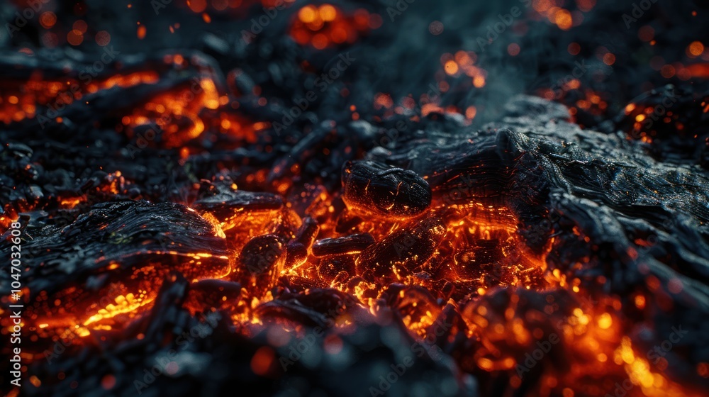 Molten Rock Close-up Molten Rock Close-up