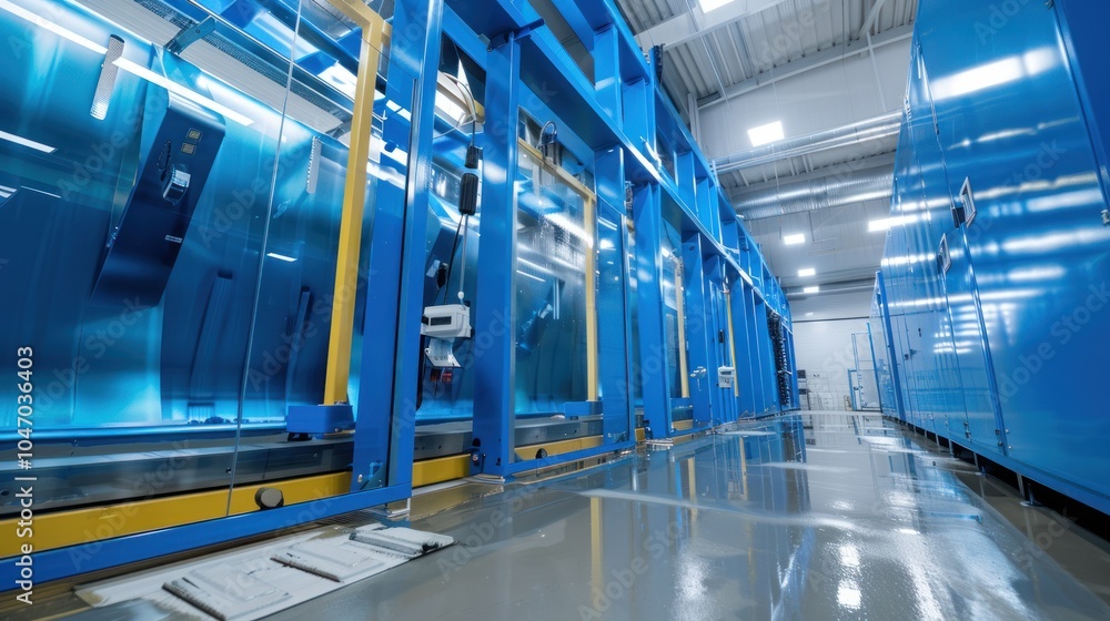Industrial Interior - Blue Manufacturing Facility