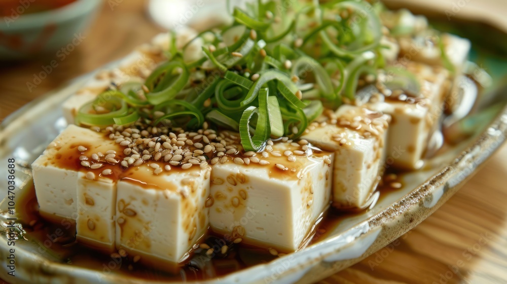 Tofu Salad with Sesame Seeds and Green Onions Tofu Salad with Sesame Seeds and Green Onions