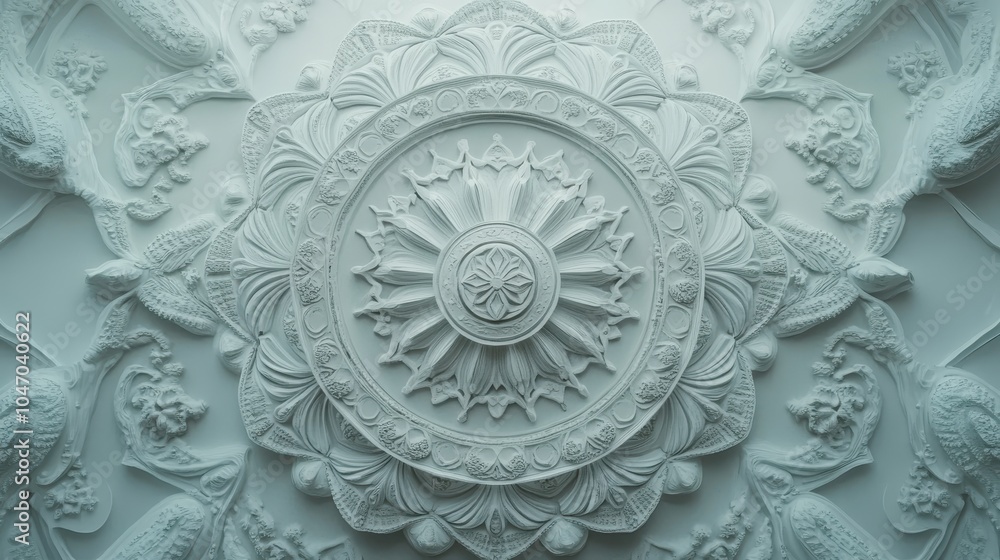 A mandala symbol with intricate, symmetrical details radiating from a central point. A mandala symbol with intricate, symmetrical details radiating from a central point.