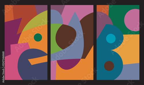 colorful abstract art for wall decoration
