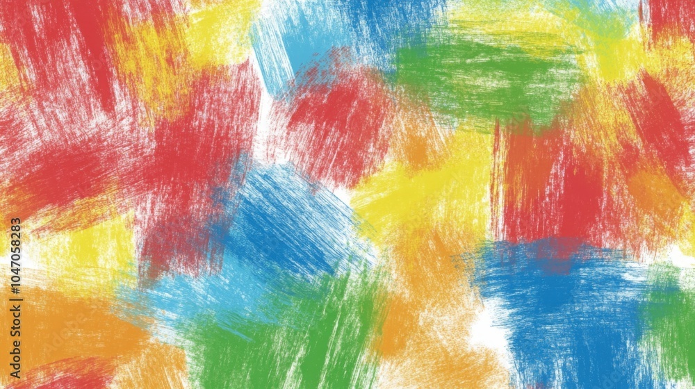 Obraz premium Rainbow Scribble chaotic drawing. Hand painted scrawl colourful background texture. Grunge kids freehand paint overlay