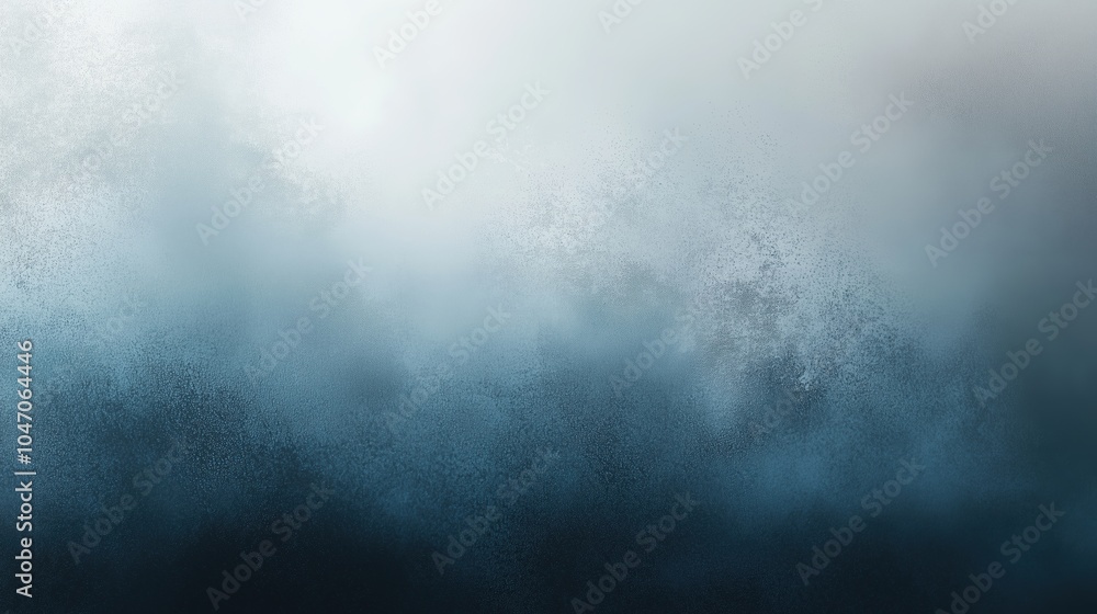 Obraz premium Abstract background with blue tones and a grunge texture, evoking a minimalistic style inspired by the dark sky and foggy atmosphere. This design combines soft gradients and textured overlays to creat