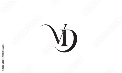 VD, DV , D ,V, Abstract Letters Logo Monogram