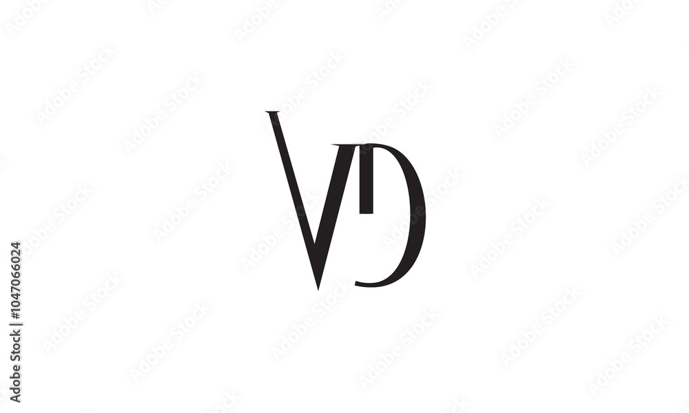 VD, DV , D ,V, Abstract Letters Logo Monogram VD, DV , D ,V, Abstract Letters Logo Monogram