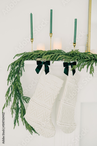 Festive Christmas Living Room with Elegant Decorations