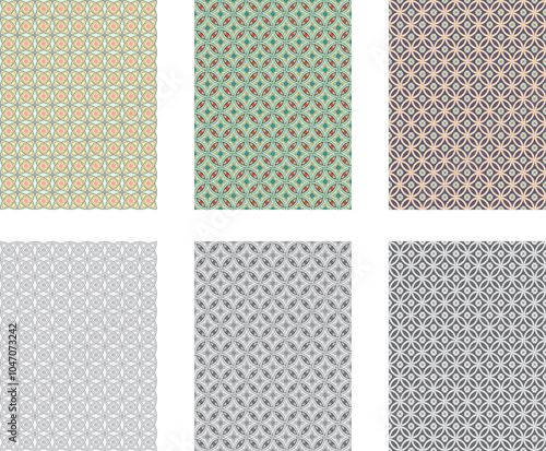 Arabesque seamless pattern in editable vector file
