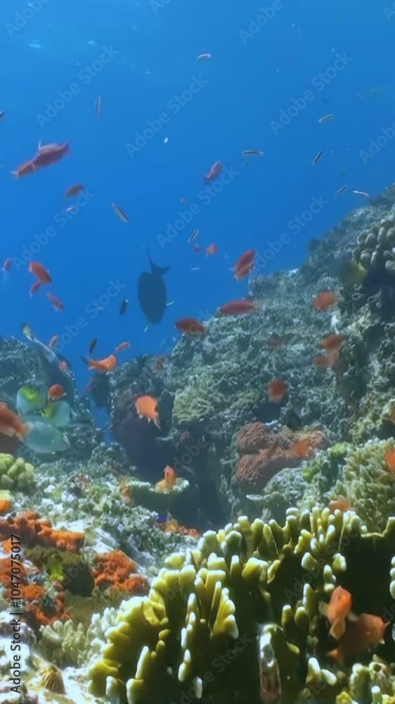 Dive into captivating underwater world of Bali, where you can witness vibrant school of fish swimming gracefully among stunning coral reefs, showing rich biodiversity of beautiful aquatic paradise Dive into captivating underwater world of Bali, where you can witness vibrant school of fish swimming gracefully among stunning coral reefs, showing rich biodiversity of beautiful aquatic paradise