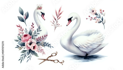 Wallpaper Mural Graceful Swan in Serene Waters
 Torontodigital.ca