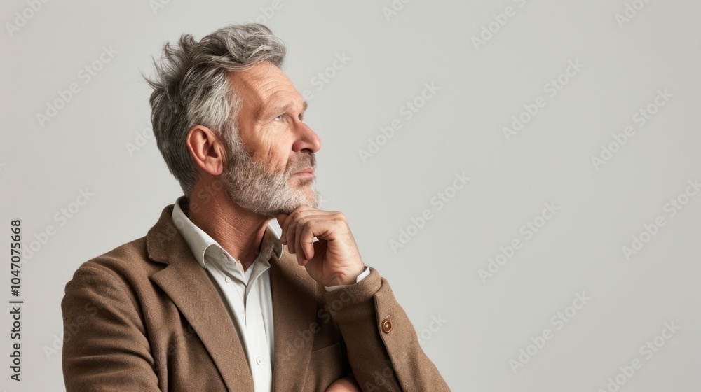 Thoughtful Senior Man Portrait Thoughtful Senior Man Portrait