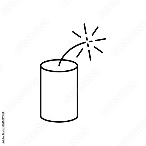 dynamite tnt icon vector design outline style