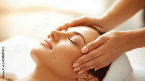 Wallpaper Mural Relaxing facial massage in a serene spa setting Torontodigital.ca