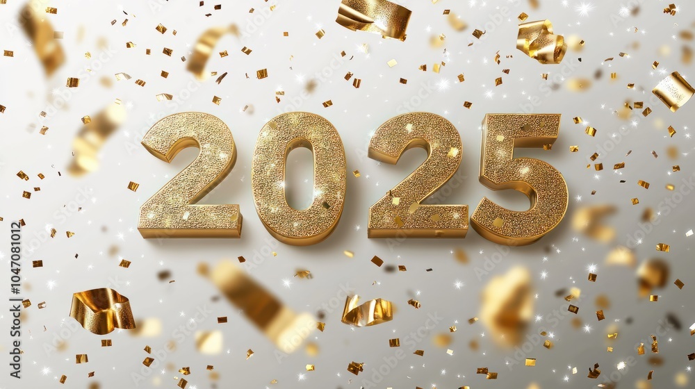 3d gold 2025 happy new year on Isolated transparent background png. generated with AI 3d gold 2025 happy new year on Isolated transparent background png. generated with AI