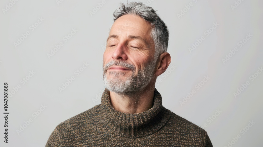 Smiling Man with Eyes Closed Smiling Man with Eyes Closed