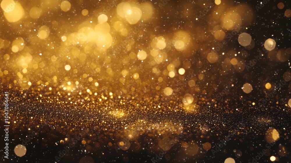 Fototapeta premium abstract gold glitter background with fireworks. christmas eve, new year and 4th of july holiday concept.