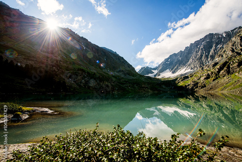 beautiful mountain lake Kuyguk in Altai photo