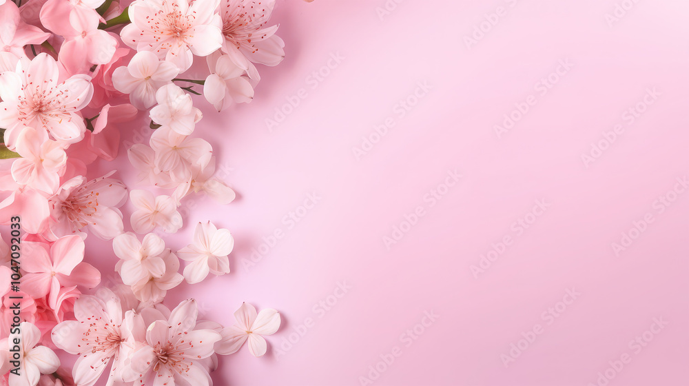 sakura flowers on color background. sakura flowers on color background.
