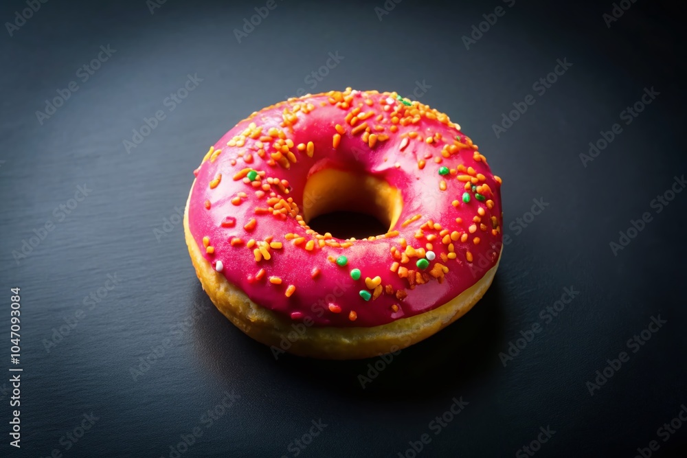 Delicious Glazed Donut Isolated on Black Background - Ultra HD 4K Dessert Photography for Food Lovers Delicious Glazed Donut Isolated on Black Background - Ultra HD 4K Dessert Photography for Food Lovers