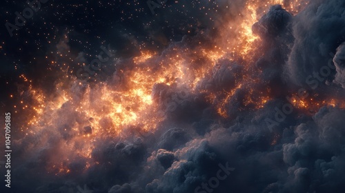 Wallpaper Mural fireworks on a dark sky Torontodigital.ca