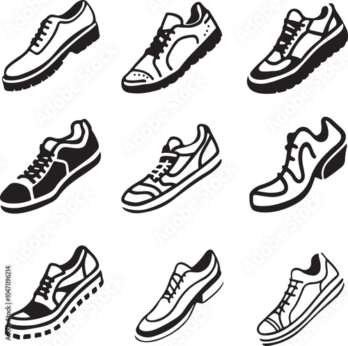 Shoes Vector Graphic Set