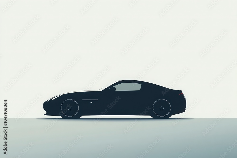 A clean and striking silhouette of a car stands out against a simple muted background. The minimalist design emphasizes the vehicles elegant curves and modern aesthetic without distractions. A clean and striking silhouette of a car stands out against a simple muted background. The minimalist design emphasizes the vehicles elegant curves and modern aesthetic without distractions.